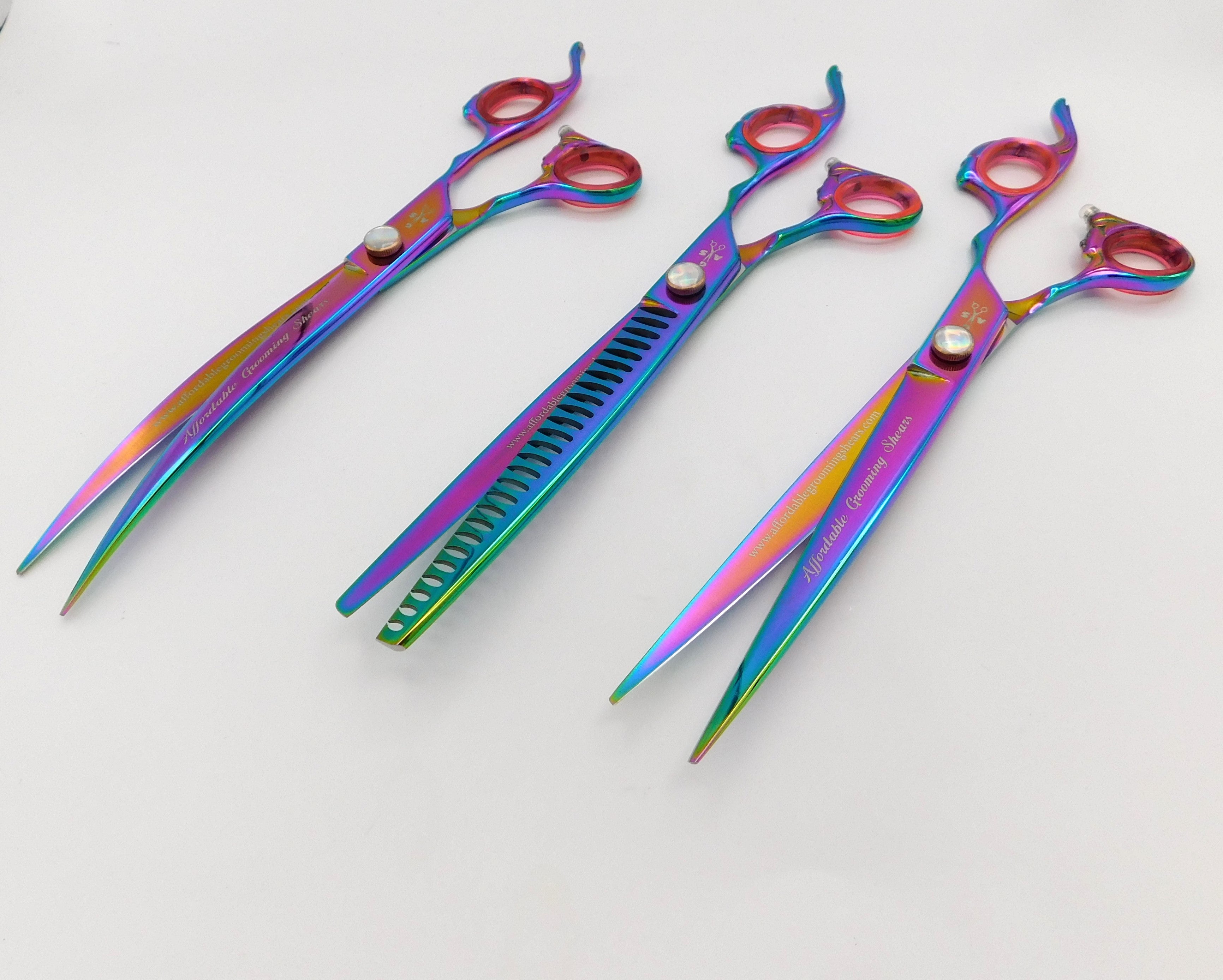 3pc Rainbow Mermaid Set – Affordable Grooming Shears